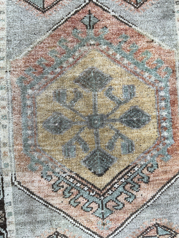 Turkish Mini Rug Oriental Hand Knotted Vintage Rug  1'8'' x  3'2'' #12114