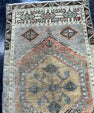 Turkish Mini Rug Oriental Hand Knotted Vintage Rug  1'8'' x  3'2'' #12114