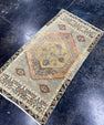 Turkish Mini Rug Oriental Hand Knotted Vintage Rug  1'8'' x  3'2'' #12114