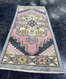 Turkish Mini Rug Oriental Hand Knotted Vintage Rug  1'6'' x  3'4'' #12113