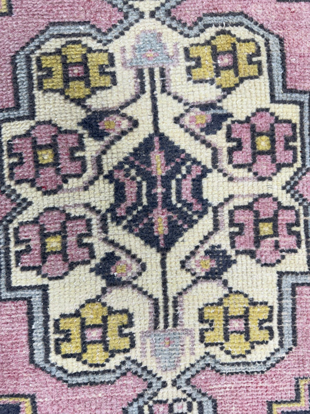 Turkish Mini Rug Oriental Hand Knotted Vintage Rug  1'6'' x  3'4'' #12113