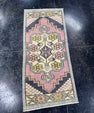 Turkish Mini Rug Oriental Hand Knotted Vintage Rug  1'6'' x  3'4'' #12113