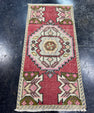 Turkish Mini Rug Oriental Hand Knotted Vintage Rug  1'6'' x  3'1'' #12128