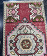 Turkish Mini Rug Oriental Hand Knotted Vintage Rug  1'6'' x  3'1'' #12128