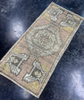 Turkish Mini Rug Oriental Hand Knotted Vintage Rug  1'7'' x  3'6'' #12127