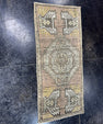 Turkish Mini Rug Oriental Hand Knotted Vintage Rug  1'7'' x  3'6'' #12127