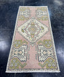 Turkish Mini Rug Oriental Hand Knotted Vintage Rug  1'6'' x  3'1'' #12126