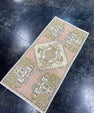 Turkish Mini Rug Oriental Hand Knotted Vintage Rug  1'6'' x  3'1'' #12126