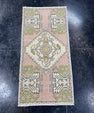 Turkish Mini Rug Oriental Hand Knotted Vintage Rug  1'6'' x  3'1'' #12126