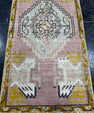 Turkish Mini Rug Oriental Hand Knotted Vintage Rug  1'6'' x  3' #12129