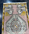 Turkish Mini Rug Oriental Hand Knotted Vintage Rug  1'6'' x  3' #12129