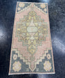 Turkish Mini Rug Oriental Hand Knotted Vintage Rug  1'7'' x  3'2'' #12124