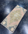 Turkish Mini Rug Oriental Hand Knotted Vintage Rug  1'7'' x  3'2'' #12124