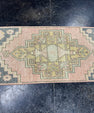 Turkish Mini Rug Oriental Hand Knotted Vintage Rug  1'7'' x  3'2'' #12124