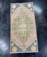 Turkish Mini Rug Oriental Hand Knotted Vintage Rug  1'7'' x  3'2'' #12124