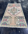 Turkish Mini Rug Oriental Hand Knotted Vintage Rug  1'6'' x  2'11'' #12123