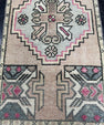 Turkish Mini Rug Oriental Hand Knotted Vintage Rug  1'6'' x  2'11'' #12123