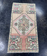 Turkish Mini Rug Oriental Hand Knotted Vintage Rug  1'6'' x  2'11'' #12123