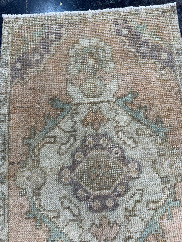 Turkish Mini Rug Oriental Hand Knotted Vintage Rug  1'6'' x  2'9'' #12122