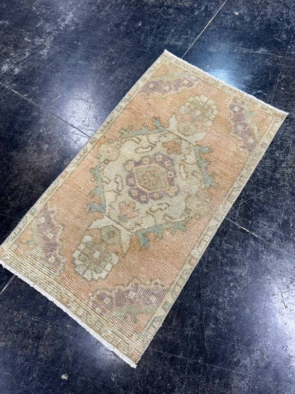 Turkish Mini Rug Oriental Hand Knotted Vintage Rug  1'6'' x  2'9'' #12122