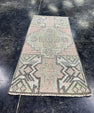 Turkish Mini Rug Oriental Hand Knotted Vintage Rug  1'3'' x  2'8'' #12105