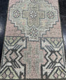 Turkish Mini Rug Oriental Hand Knotted Vintage Rug  1'3'' x  2'8'' #12105