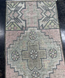 Turkish Mini Rug Oriental Hand Knotted Vintage Rug  1'3'' x  2'8'' #12105