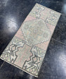 Turkish Mini Rug Oriental Hand Knotted Vintage Rug  1'3'' x  2'8'' #12105