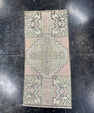 Turkish Mini Rug Oriental Hand Knotted Vintage Rug  1'3'' x  2'8'' #12105