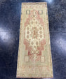 Turkish Mini Rug Oriental Hand Knotted Vintage Rug  1'4'' x  3'6'' #12103