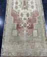 Turkish Mini Rug Oriental Hand Knotted Vintage Rug  1'4'' x  3'6'' #12103