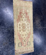 Turkish Mini Rug Oriental Hand Knotted Vintage Rug  1'4'' x  3'6'' #12103