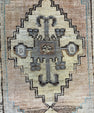 Turkish Mini Rug Oriental Hand Knotted Vintage Rug  1'6'' x  3'3'' #12101