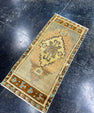 Turkish Mini Rug Oriental Hand Knotted Vintage Rug  1'6'' x  3'3'' #12101