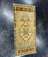 Turkish Mini Rug Oriental Hand Knotted Vintage Rug  1'6'' x  3'3'' #12101
