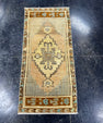 Turkish Mini Rug Oriental Hand Knotted Vintage Rug  1'6'' x  3'3'' #12101