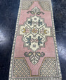 Turkish Mini Rug Oriental Hand Knotted Vintage Rug  1'8'' x  3'7'' #12102