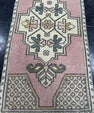 Turkish Mini Rug Oriental Hand Knotted Vintage Rug  1'8'' x  3'7'' #12102