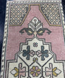 Turkish Mini Rug Oriental Hand Knotted Vintage Rug  1'8'' x  3'7'' #12102
