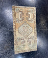 Turkish Mini Rug Oriental Hand Knotted Vintage Rug  1'5'' x  2'8'' #12100