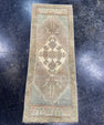 Turkish Mini Rug Oriental Hand Knotted Vintage Rug  1'4'' x  3'5'' #12099