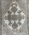 Turkish Mini Rug Oriental Hand Knotted Vintage Rug  1'4'' x  3'5'' #12099