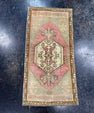Turkish Mini Rug Oriental Hand Knotted Vintage Rug  1'6'' x  3'1'' #12098