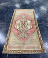 Turkish Mini Rug Oriental Hand Knotted Vintage Rug  1'6'' x  3'1'' #12098
