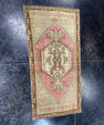 Turkish Mini Rug Oriental Hand Knotted Vintage Rug  1'6'' x  3'1'' #12098