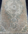 Turkish Mini Rug Oriental Hand Knotted Vintage Rug  1'4'' x  2'7'' #12097