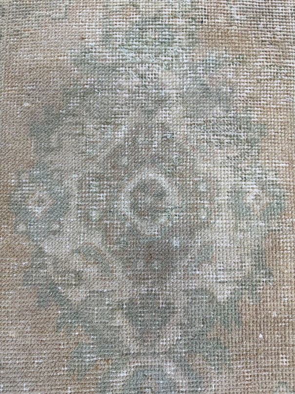 Turkish Mini Rug Oriental Hand Knotted Vintage Rug  1'4'' x  2'7'' #12097