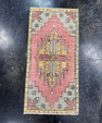 Turkish Mini Rug Oriental Hand Knotted Vintage Rug  1'7'' x  3'2'' #12096