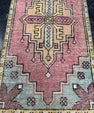 Turkish Mini Rug Oriental Hand Knotted Vintage Rug  1'7'' x  3'2'' #12096