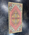 Turkish Mini Rug Oriental Hand Knotted Vintage Rug  1'7'' x  3'2'' #12096